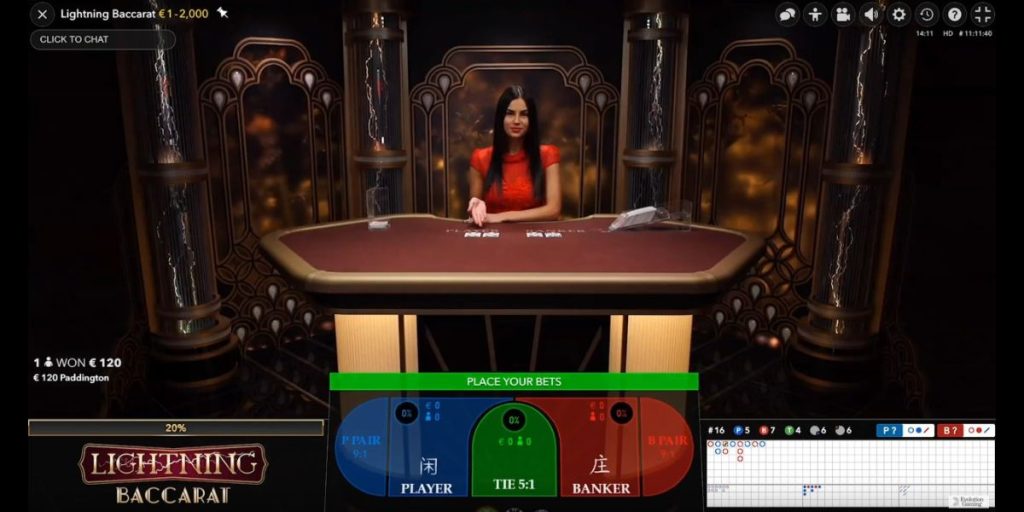 Lightning Baccarat - Gameplay 1 - Chelsea888cc