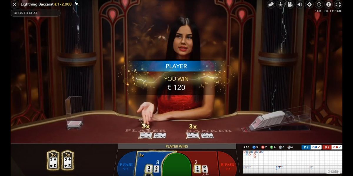 Lightning Baccarat - Gameplay 3 - Chelsea888cc